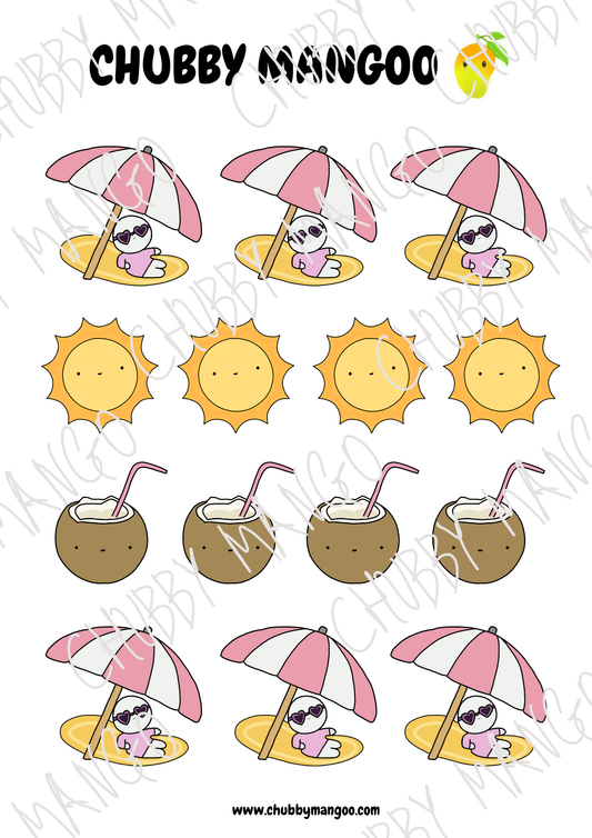 Beach Day Stickers