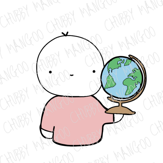 Mochi Max Globe Sticker