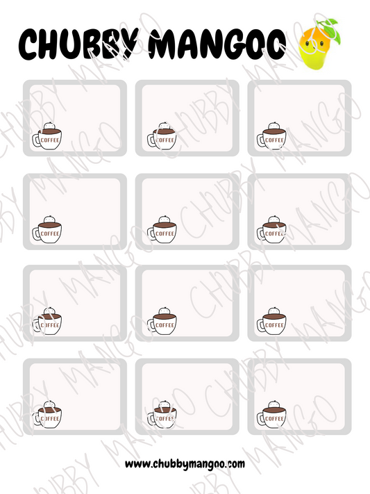 Coffee Time Box Stickers