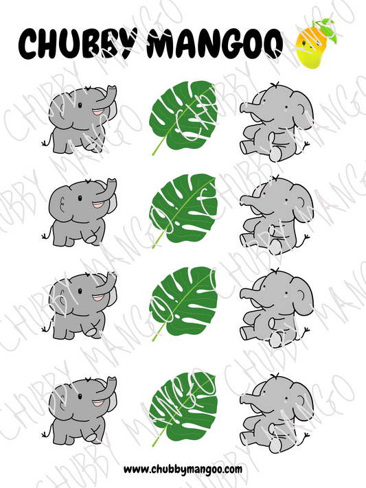 Eli and Eleanor Elephant Stickers